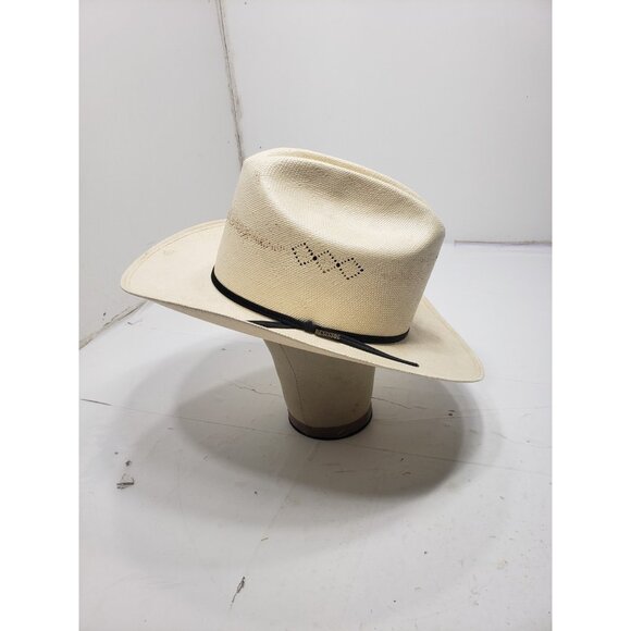 Resistol 4 Star W2667 Cattleman Natural Size 7 5/8 VinylCote Long Oval - Picture 2 of 8